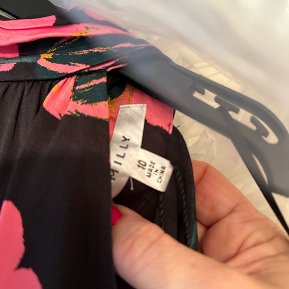 MILLY Adrian Floral Halterneck Midi Dress size 10 NWT - Picture 5 of 8